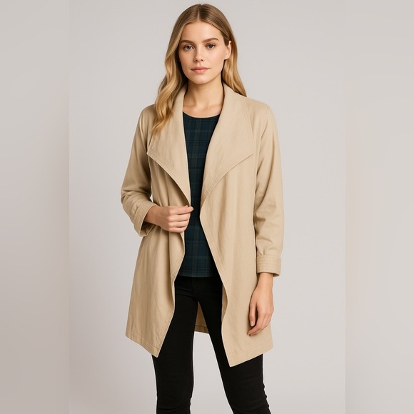 Max Studio Beige Trench Coat - Picture 9 of 9